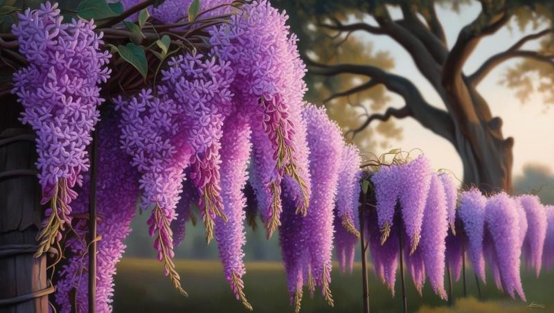 1_Chinese-wisteria-blooms-with-upcoming-sunlight-with-background-tree-in-natural-look-232131