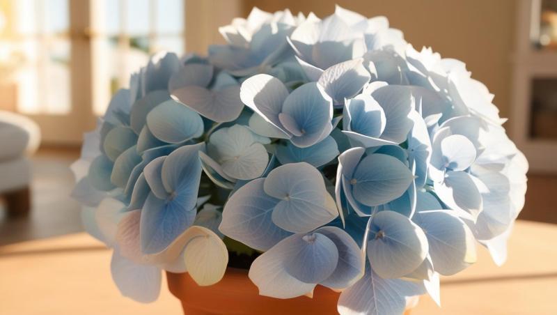 Beautiful-light-blue-colored-hydrangea-grow-in-pot-876