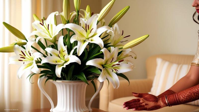 Beautiful-lily-flowers-with-long-stems-in-flower-vase-343