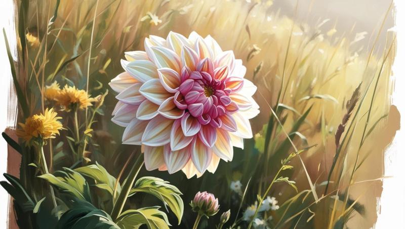 individual-beautiful-dalhia-in-medow-area-with-natural-look-445343
