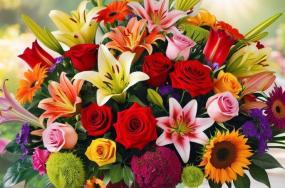 Multi-colored-various-color-flower-bouquet-7655 Multi-colored-various-color-flower-bouquet-7655