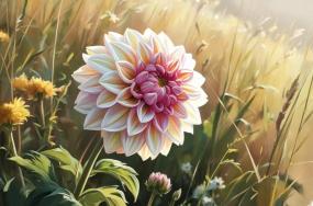 individual-beautiful-dalhia-in-medow-area-with-natural-look-445343