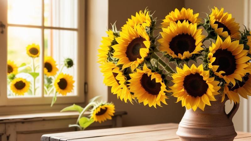 Dreamy-sunflowers-as-flower-arrangements