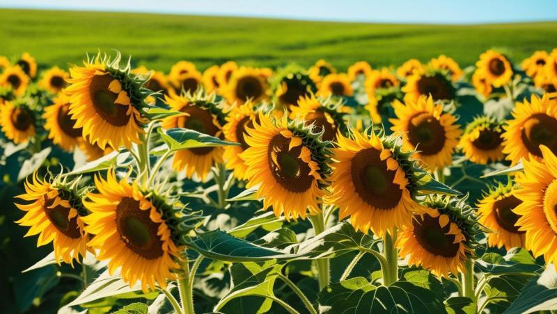 Fresh-sunflowers-with-beautiful-medow-and-blue-sky-655