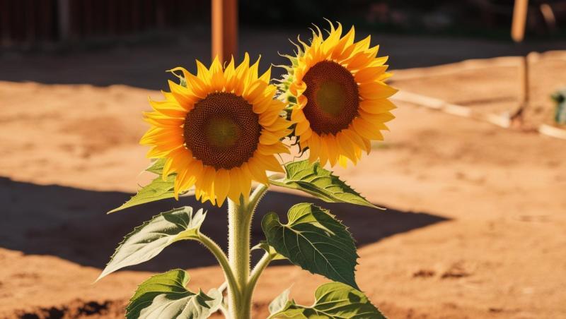 Joyful-sunflower-plant-which-is-placed-backyard-of-the-house-767